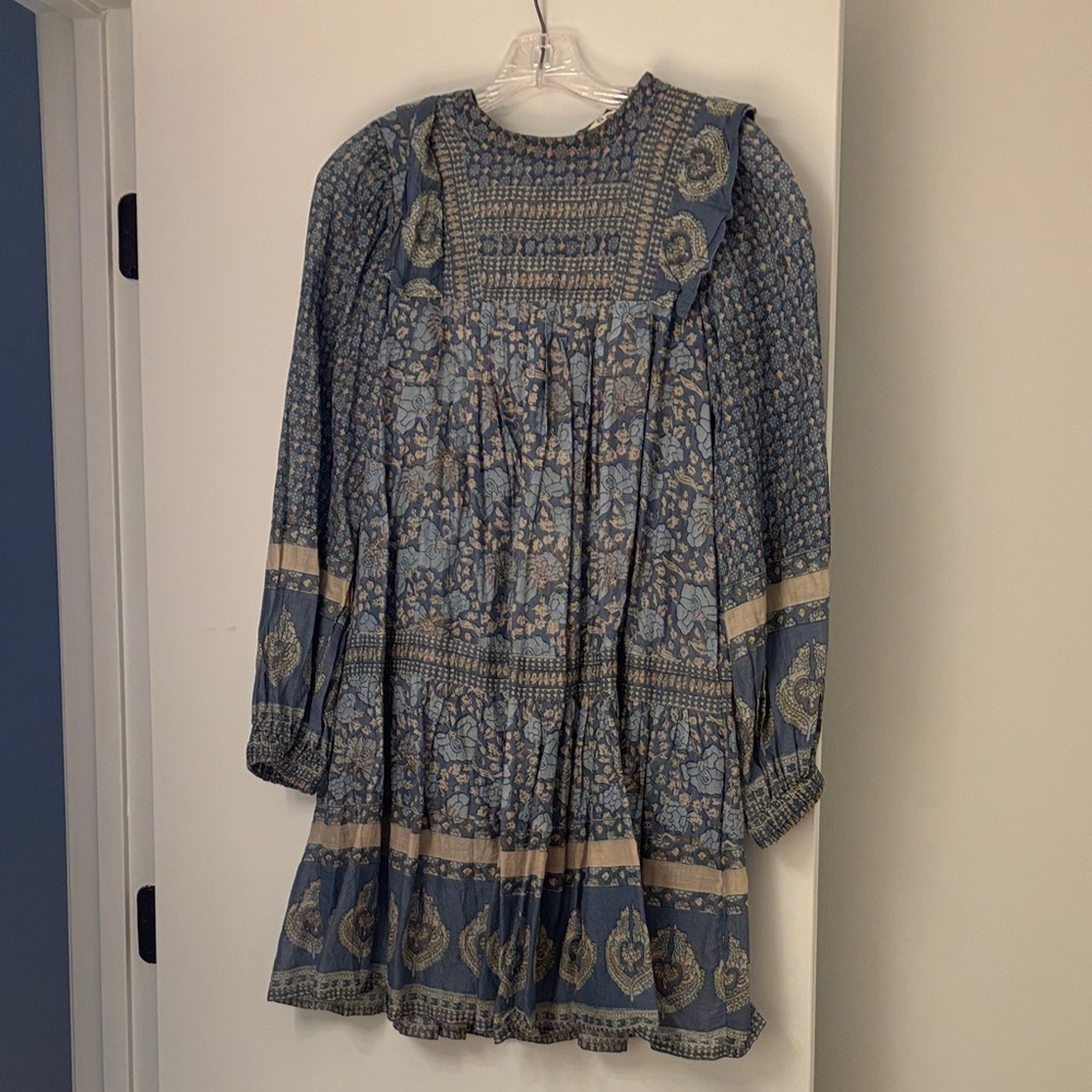 Sea New York Blue and Cream Patterned Dress